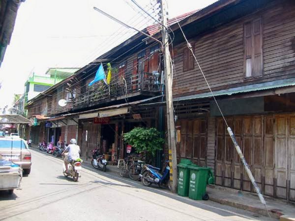 chinesische Holzhäuser in Bangkok