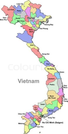 Landkarte Vietnam